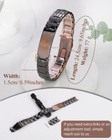 MagnetNova men's cross design copper magnetic bracelet – product image 3
