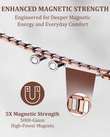 MagnetNova men's adjustable copper magnetic bracelet – product image 5