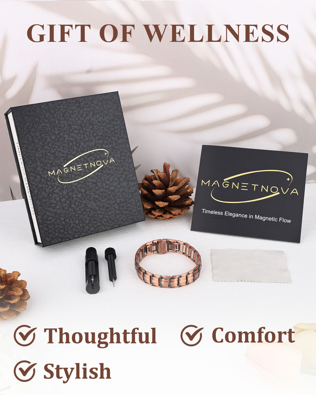 MagnetNova men's adjustable copper magnetic bracelet – product image 8