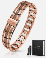 MagnetNova men's tire-inspired copper magnetic bracelet