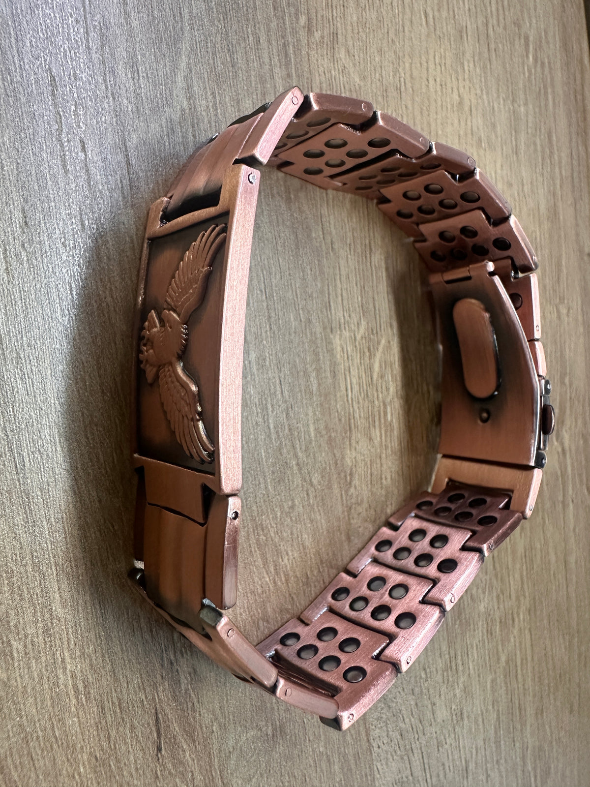 MagnetNova men's eagle design copper magnetic bracelet